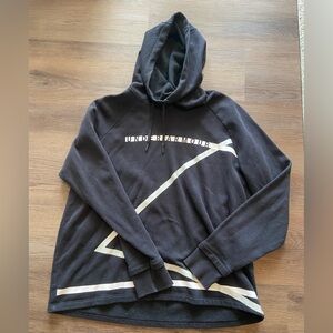 Under Armour Black Hoodie with Silver Stripes